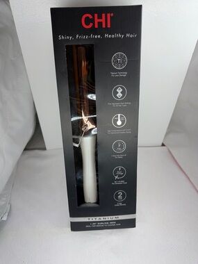 CHI White and Rose Gold 1.25" Titanium Curling Iron